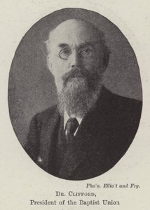 Dr Clifford, voorzitter van de Baptistenunie door English Photographer