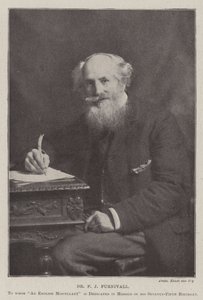 Dr. F J Furnivall, aan wie An English Miscellany is opgedragen ter ere van zijn Vijfenzeventigste Verjaardag door English Photographer