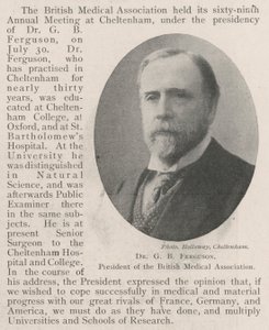 Dr. G B Ferguson, Voorzitter van de British Medical Association