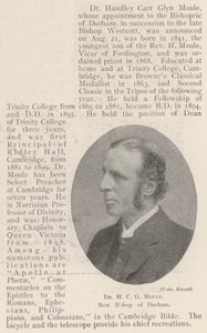 Dr H C G Moule, Nieuwe Bisschop van Durham door English Photographer