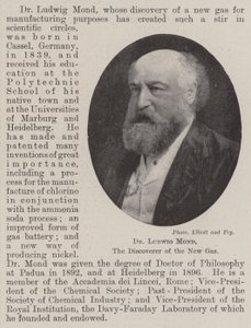 Dr Ludwig Mond, de ontdekker van het nieuwe gas door English Photographer