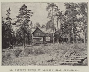 Het huis van Dr. Nansen in Lysaker, nabij Christiania door English Photographer