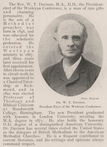 Dr. W T Davison, Aankomend Voorzitter van de Wesleyan Conferentie door English Photographer