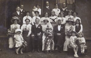 Edwardiaanse trouwfoto, ca. 1910