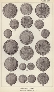 Engelse Munten, Cromwell, Charles II door English Photographer