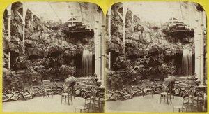 Varentuin en waterval bij Brighton Aquarium door English Photographer