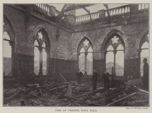 Brand in het stadhuis van Chester