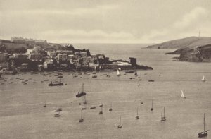 Fowey, Batterij en Polruan Toren door English Photographer