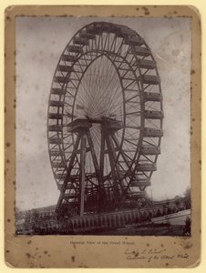Algemeen uitzicht op het Grote Wiel, Earls Court, Londen door English Photographer