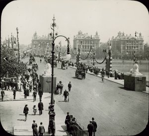 Algemeen zicht op Westminster Bridge door English Photographer