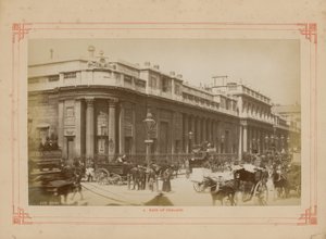 Algemeen zicht op de Bank of England door English Photographer