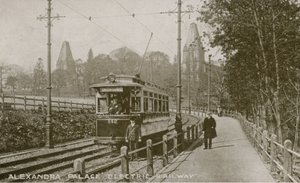 Algemeen uitzicht op de elektrische spoorweg bij Alexandra Palace door English Photographer