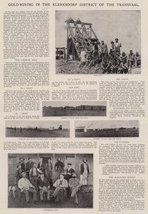 Goudmijnbouw in het Klerksdorp-district van de Transvaal door English Photographer