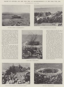 Graven van officieren en mannen die vielen bij Bronkhorstspruit in de Boerenoorlog, 1880 door English Photographer