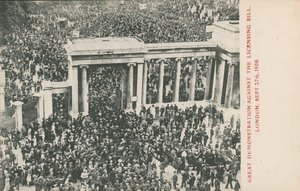 Grote Demonstratie tegen de Licensing Bill, Londen, 27 september 1908 door English Photographer