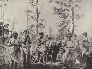 Groep van Queensland Aboriginals door English Photographer