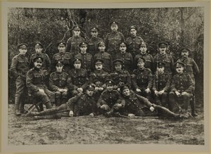 Groepsportret, mogelijk de Leicester Royal Horse Artillery, 1914-15