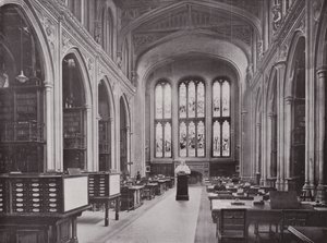 Guildhall Bibliotheek, met Buste van Chaucer door English Photographer