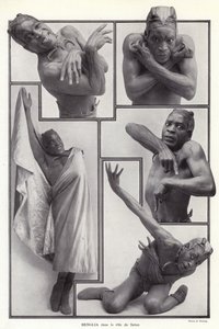 Habib Benglia, Algerijns-Franse danser en acteur in de rol van Satan in Un Soir de Folie in de Folies Bergere, Parijs door English Photographer
