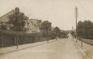 Hallowell Road, Northwood, nabij Londen (zw/w foto)
