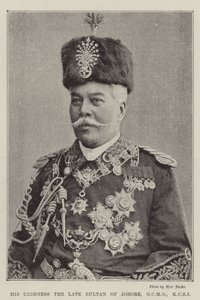 Zijne Hoogheid de overleden Sultan van Johore, GCMG, KCSI door English Photographer