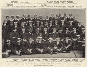 Thuis uit China, Admiraal Sir E H Seymour en de Officieren van HMS Centurion