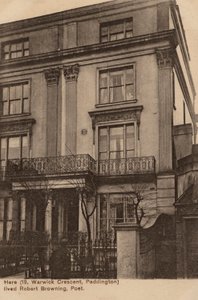 Huis van de dichter Robert Browning door English Photographer