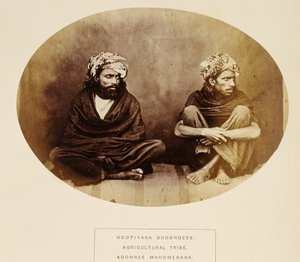 Hootiyana Dhoondees, landbouwstam, Soonnee Mahomedanen, Mooltan, uit The People of India, door J. Forbes Watson, uitgegeven 1868