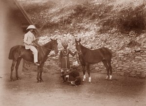 Paarden in Simla, Queen Mab en Gladys door English Photographer
