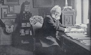 Ibsen in zijn studeerkamer (zw/w foto) door English Photographer