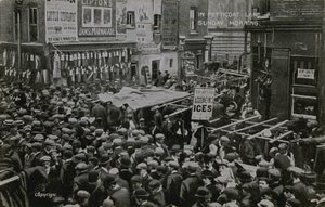In Petticoat Lane, Londen, op zondagochtend