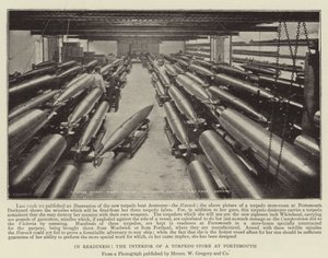 In Gereedheid, het Interieur van een Torpedowinkel in Portsmouth door English Photographer