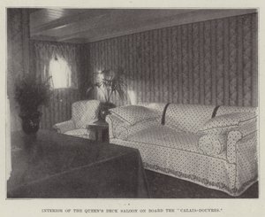 Interieur van de koninklijke deksalon aan boord van de Calais-Douvres door English Photographer