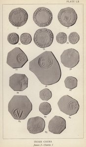 Ierse Munten, James I, Charles I door English Photographer
