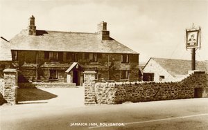 Jamaica Inn, Bolventor, Cornwall, beroemd vanwege de associatie met Cornish smokkelen en gevierd in het gelijknamige boek van Daphne Du Maurier