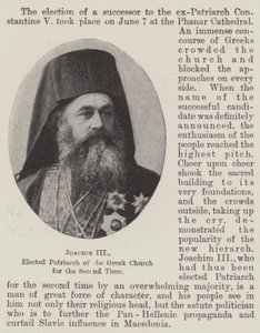 Joachim III, voor de Tweede Keer verkozen tot Patriarch van de Griekse Kerk door English Photographer