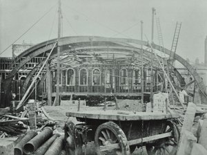 Kings Cross Station: bouwwerkzaamheden in uitvoering, 1862 door English Photographer