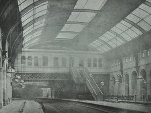 Kings Cross Station: uitzicht op de perrons, 1862