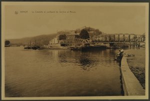 La Citadelle et confluent de Sambre et Meuse, Namen, ca. 1914 door English Photographer