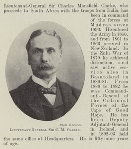 Luitenant-generaal Sir C. M. Clarke door English Photographer