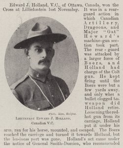 Luitenant Edward J Holland, Canadese VC