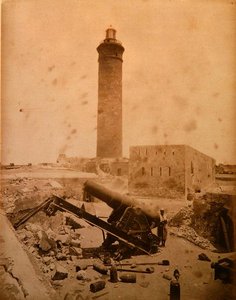 Vuurtorenfort na het bombardement van Alexandrië door English Photographer