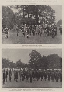 Het bezoek van Lord Kitchener aan de Indiase troepen in Hampton Court, 22 juli door English Photographer