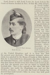 Lord Lovat door English Photographer