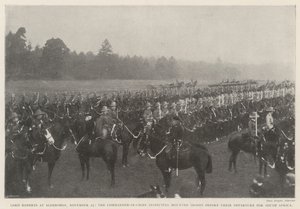Lord Roberts in Aldershot, 25 november, de opperbevelhebber inspecteert bereden troepen voor hun vertrek naar Zuid-Afrika door English Photographer