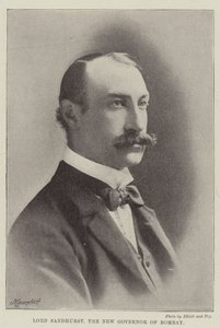 Lord Sandhurst, de nieuwe gouverneur van Bombay door English Photographer
