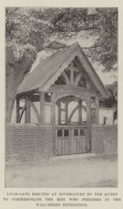 Lych-poort opgericht in Dovercourt door de koningin ter nagedachtenis aan de mannen die omkwamen in de Walcheren-expeditie door English Photographer