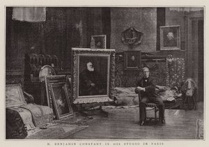 M Benjamin Constant in zijn studio in Parijs door English Photographer