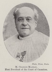 M Charles Mazeau, eerste president van het Hof van Cassatie door English Photographer