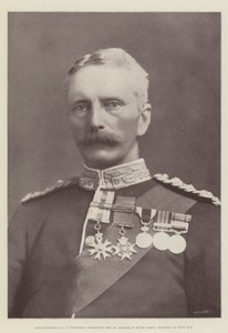 Generaal-majoor E.R.P. Woodgate, commandant van de 9e brigade in Zuid-Afrika, gewond bij Spion Kop door English Photographer